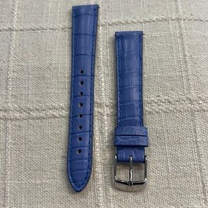 New Michele 16mm alligator strap periwinkle blue